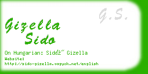 gizella sido business card